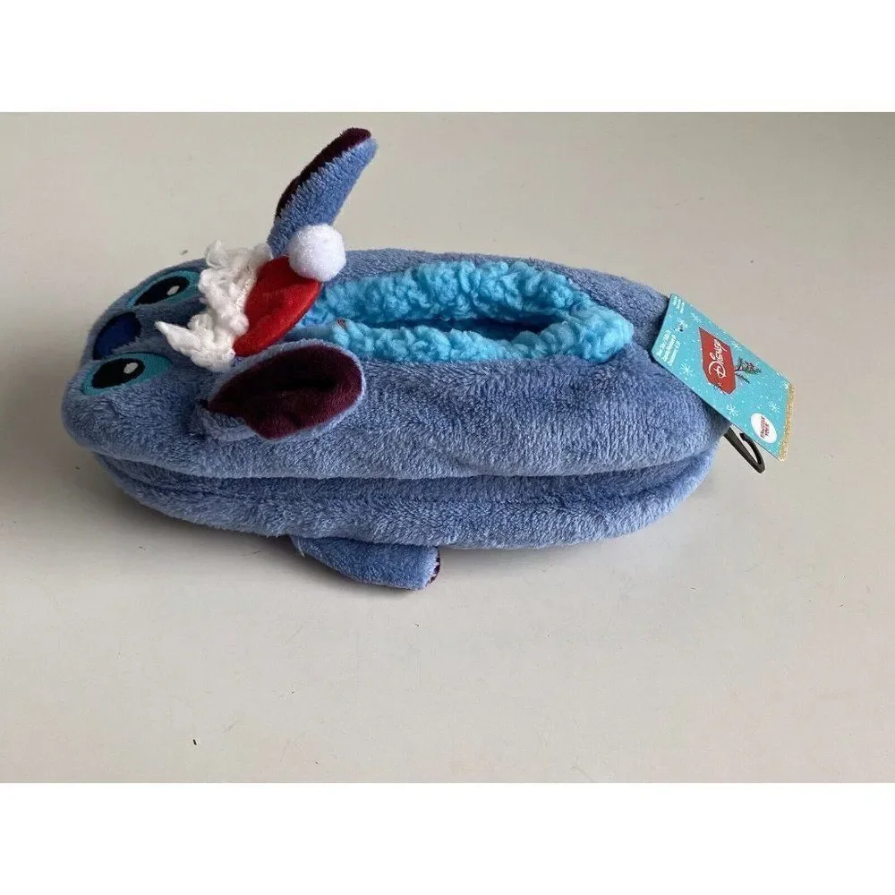 Disney Stitch Slipper Cozy Socks‎ Snuggle Toes Disney Christmas Winter Santa Hat